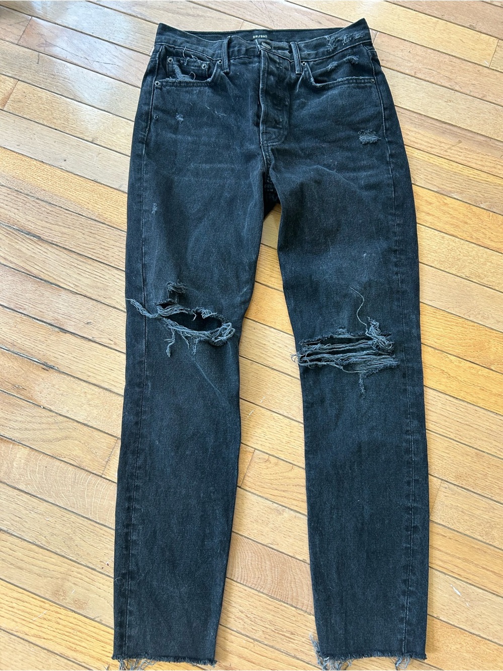 LNC GRLFRND Karolina Traveling Band style black jeans